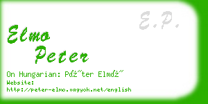 elmo peter business card